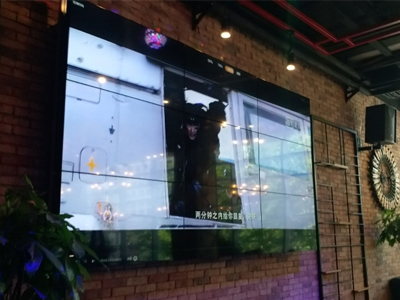 中億睿55寸液晶拼接屏應用貴州貴陽白鷺小酒館，助其提升用戶體驗